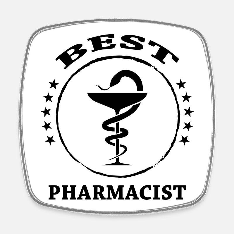 Best Pharmacist - Square fridge magnet - white