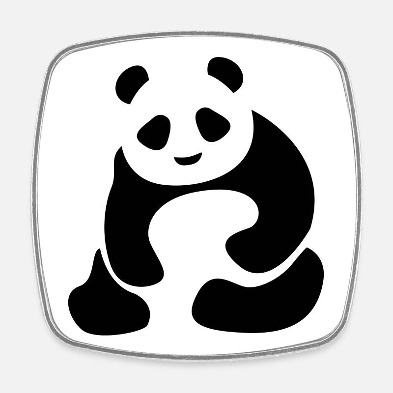 Panda Bär Panda Baby - Viereckiger Kühlschrankmagnet - Weiß
