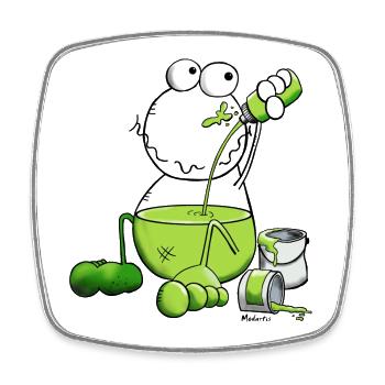 Grenouille Couleur - Magnet carré - blanc - Devant
