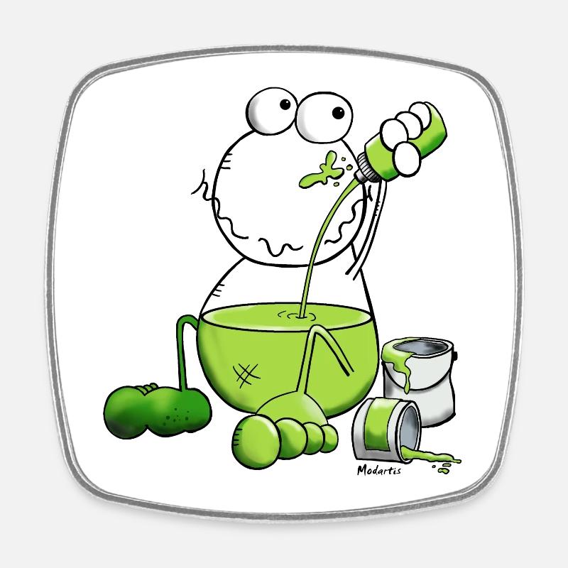Colour Frog - Square fridge magnet - white