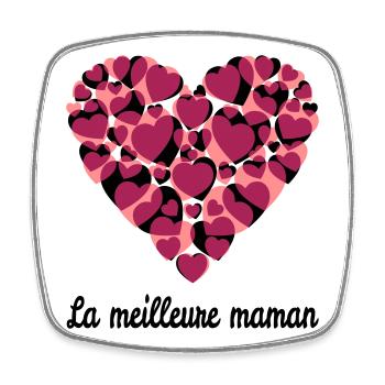 la meilleure maman - Viereckiger Kühlschrankmagnet - Weiß - Vorne