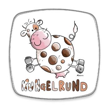 KuHgelrund - Viereckiger Kühlschrankmagnet - Weiß - Vorne