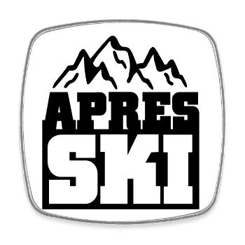 apres ski - Viereckiger Kühlschrankmagnet - Weiß - Vorne