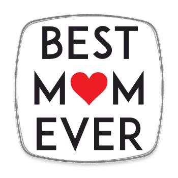 Best Mom Ever - Square fridge magnet - white - Front