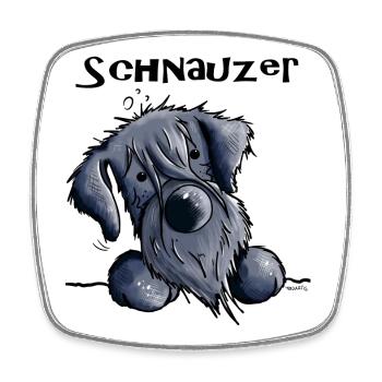 Sweet Schnauzer - Square fridge magnet - white - Front