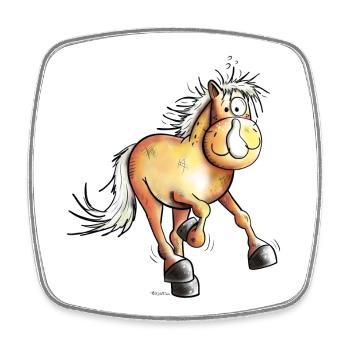 Flotter Haflinger I Hafi I Pferd I Pferdemotiv Fun - Viereckiger Kühlschrankmagnet - Weiß - Vorne