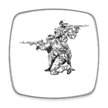 Special Forces - Square fridge magnet - white - Front