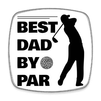 golf - Square fridge magnet - white - Front