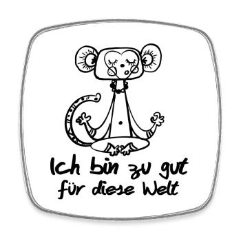 zu gut - Viereckiger Kühlschrankmagnet - Weiß - Vorne