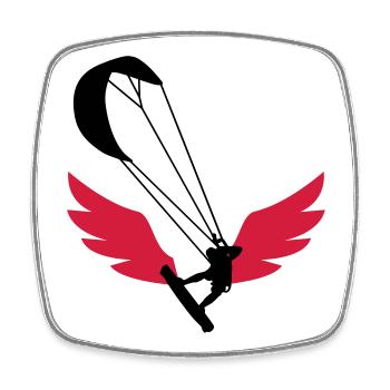 Kiteboarding Kitesurfing Kitesurf Kitesurfer Kiter - Square fridge magnet - white - Front