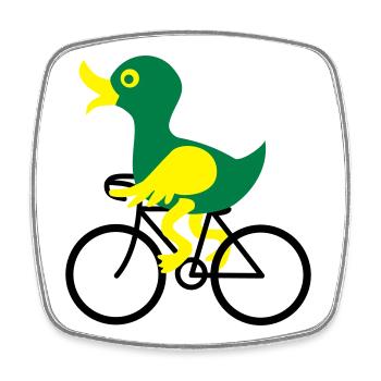 bike - Square fridge magnet - white - Front