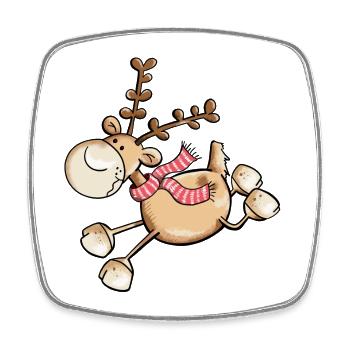 Swift Reindeer - Reindeer - Ren - Christmas - Square fridge magnet - white - Front