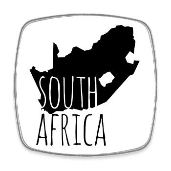 South Africa - Viereckiger Kühlschrankmagnet - Weiß - Vorne