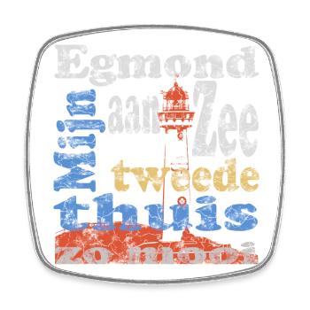Egmond aan Zee Holland - Viereckiger Kühlschrankmagnet - Weiß - Vorne