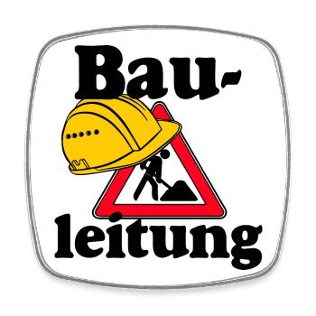 Party Shirt ,Feiern , Karneval, Bauleitung (25) - Viereckiger Kühlschrankmagnet - Weiß - Vorne