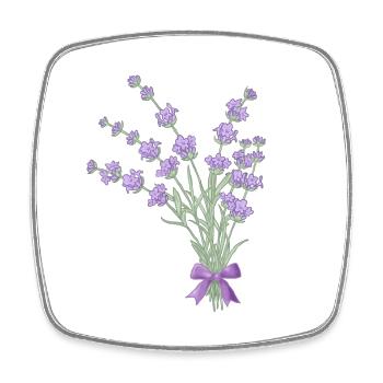 Bouquet of lavender - Square fridge magnet - white - Front
