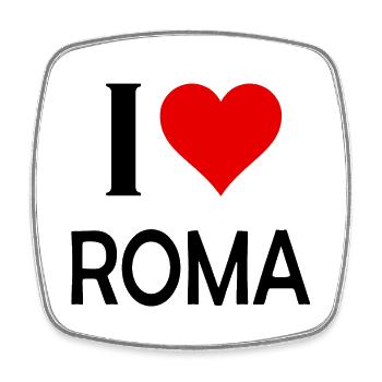 J'aime Roma - Magnet carré - blanc - Devant