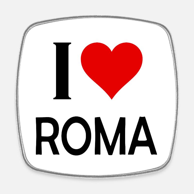 J'aime Roma - Magnet carré - blanc