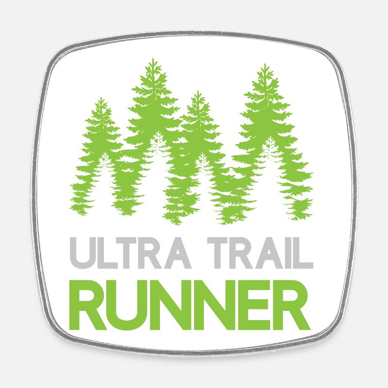 Ultra Trail Runner - Magnet carré - blanc