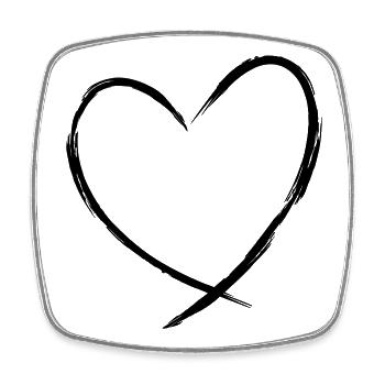 heart love symbol gift birthday friendship - Square fridge magnet - white - Front