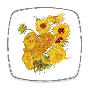 Vincent van Gogh Sonnenblumen Art history Shirt - Viereckiger Kühlschrankmagnet - Weiß - Vorne