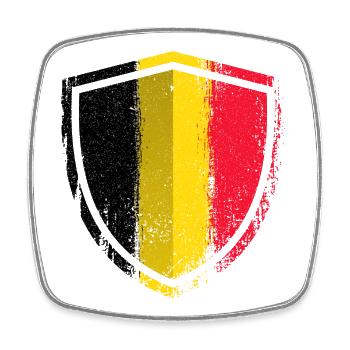 German Flag Shield Emblem - Square fridge magnet - white - Front