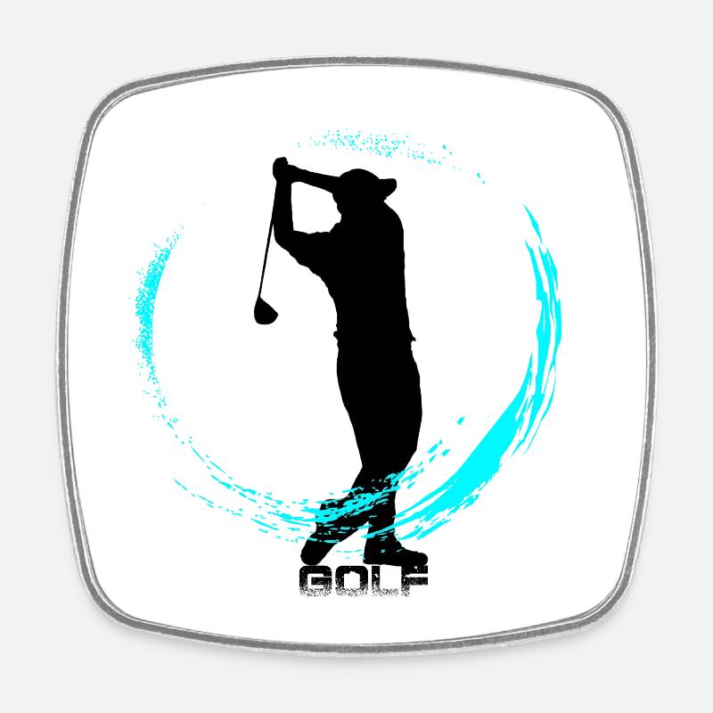 le golf - Magnet carré - blanc