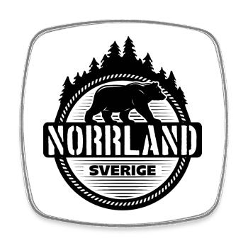 Bär Norrland Sverige - Magnet carré - blanc - Devant