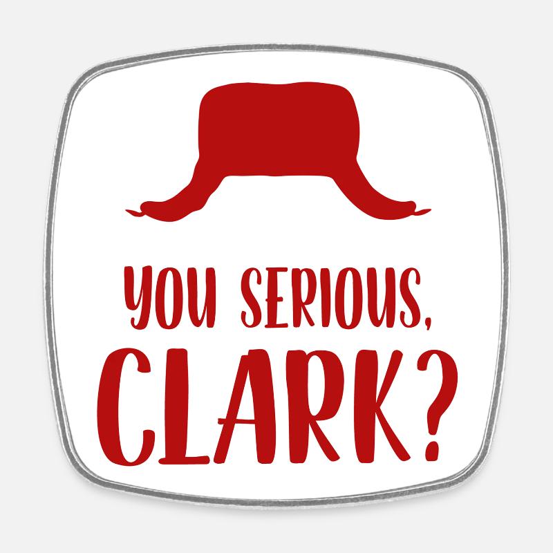 Du ernsthafter Clark - Viereckiger Kühlschrankmagnet - Weiß