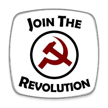 Révolution socialiste - Magnet carré - blanc - Devant