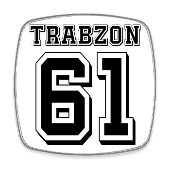 Trabzon 61 - Magnet carré - blanc - Devant