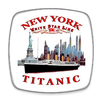 TITANIC NEW YORK 1624 Louis RUNEMBERG © Adagp - Viereckiger Kühlschrankmagnet - Weiß - Vorne