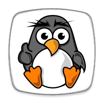 pinguin comic cartoon Symbollustige Tiere icon - Viereckiger Kühlschrankmagnet - Weiß - Vorne