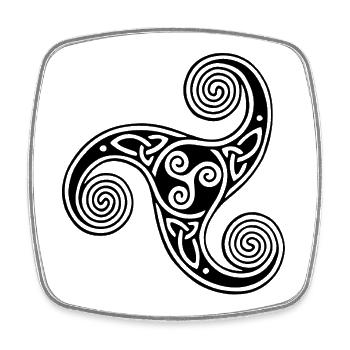 Symbol tribal schwarz - Viereckiger Kühlschrankmagnet - Weiß - Vorne