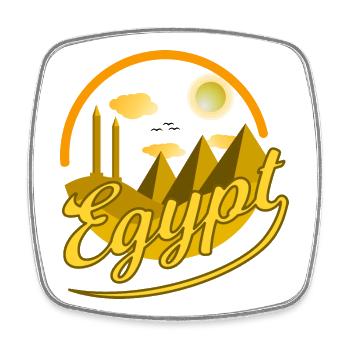 Egypt Egypt Obelisk Pyramids Cairo Gift Idea - Square fridge magnet - white - Front