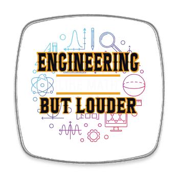 engineer - Square fridge magnet - white - Front
