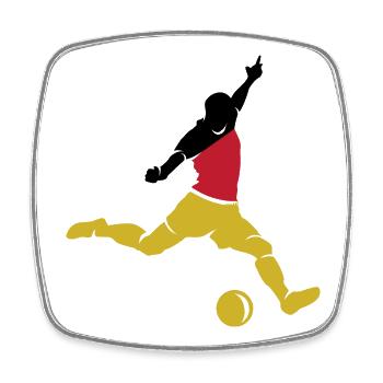 Soccer Players Germany Goal Shooting Team - Square fridge magnet - white - Front