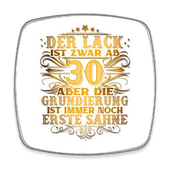 30. Geburtstag - Viereckiger Kühlschrankmagnet - Weiß - Vorne