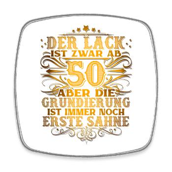 50. Geburtstag Lustiger Spruch - Viereckiger Kühlschrankmagnet - Weiß - Vorne