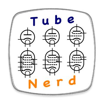 Vacuum Tube Nerd - Square fridge magnet - white - Front