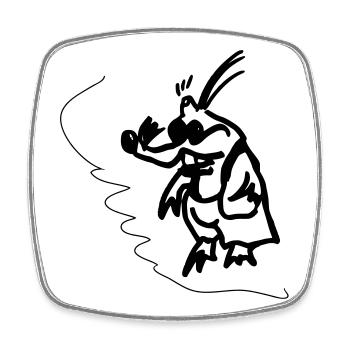 mole - Square fridge magnet - white - Front