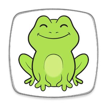 Frog Frogs - Square fridge magnet - white - Front