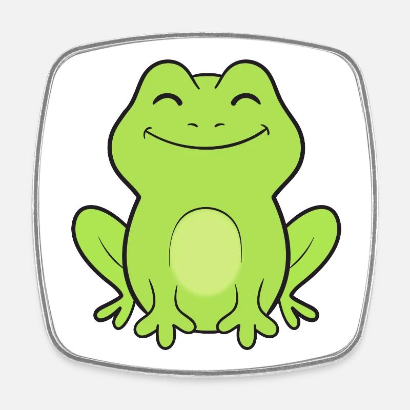 Grenouille grenouille - Magnet carré - blanc