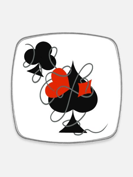 La chance dans le jeu ... | Cartes à jouer | Cadeau - Magnet carré - blanc