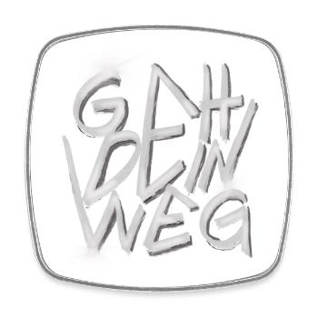 GO YOUR WAY Graffiti - Square fridge magnet - white - Front