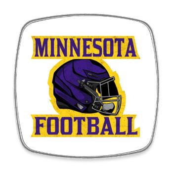 Conception du casque de football du Minnesota - Magnet carré - blanc - Devant