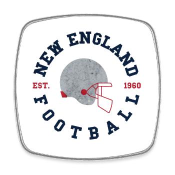 New England Football - Square fridge magnet - white - Front