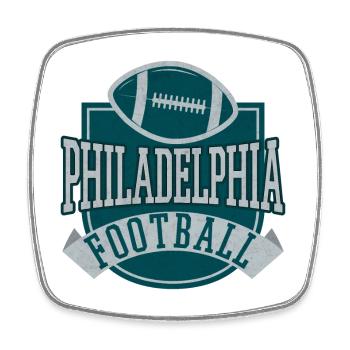 Philadelphia American Football - Viereckiger Kühlschrankmagnet - Weiß - Vorne
