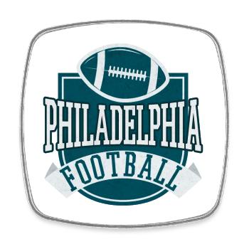 Philadelphia Football Emblem Motif - Square fridge magnet - white - Front
