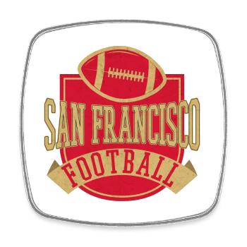 Emblème vintage du football de San Francisco - Magnet carré - blanc - Devant